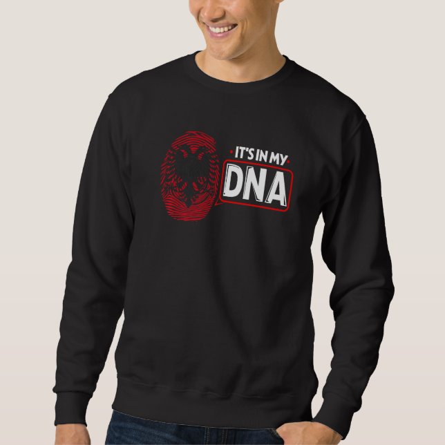 Sweatshirt C'est dans mon ADN Drapeau national albanais Patri (Devant)