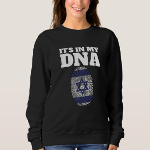 Sweatshirt C'est Dans Mon Adn Empreinte De Drapeau D'israel H