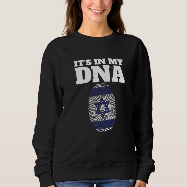 Sweatshirt C'est Dans Mon Adn Empreinte De Drapeau D'israel H (Devant)