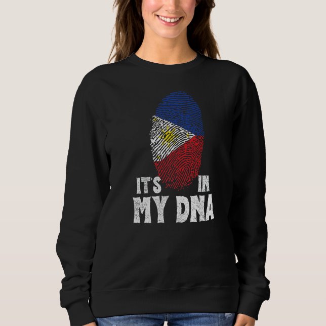 Sweatshirt C'Est Dans Mon Adn Fière Fête Filipino Drapeau Mar (Devant)