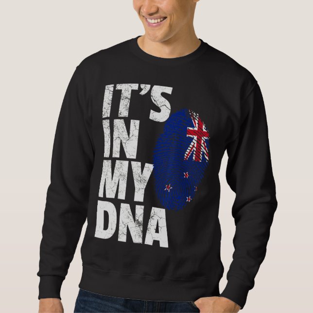 Sweatshirt C'est dans mon Adn Nouvelle-Zélande Drapeau Hommes (Devant)