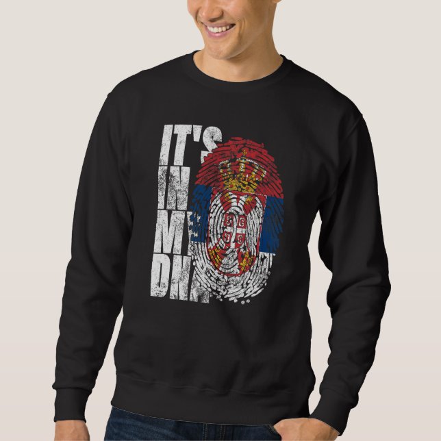Sweatshirt C'est dans mon Adn Serbie Graphique pour les homme (Devant)