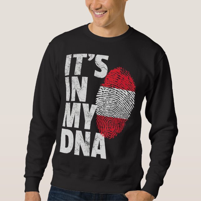 Sweatshirt C'est dans mon Adna Autriche Drapeau Hommes Femmes (Devant)
