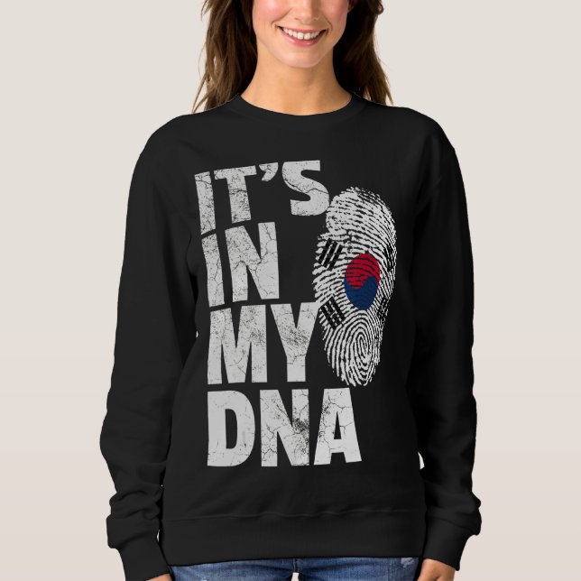 Sweatshirt C'est dans mon Adna Corée du Sud drapeau souvenir (Devant)