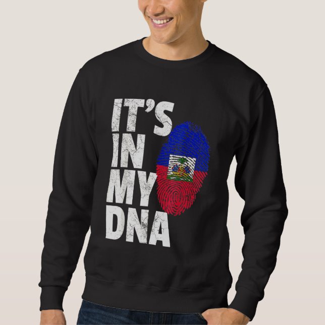 Sweatshirt C'est dans mon Adna Haïti Fierté du drapeau haïtie (Devant)