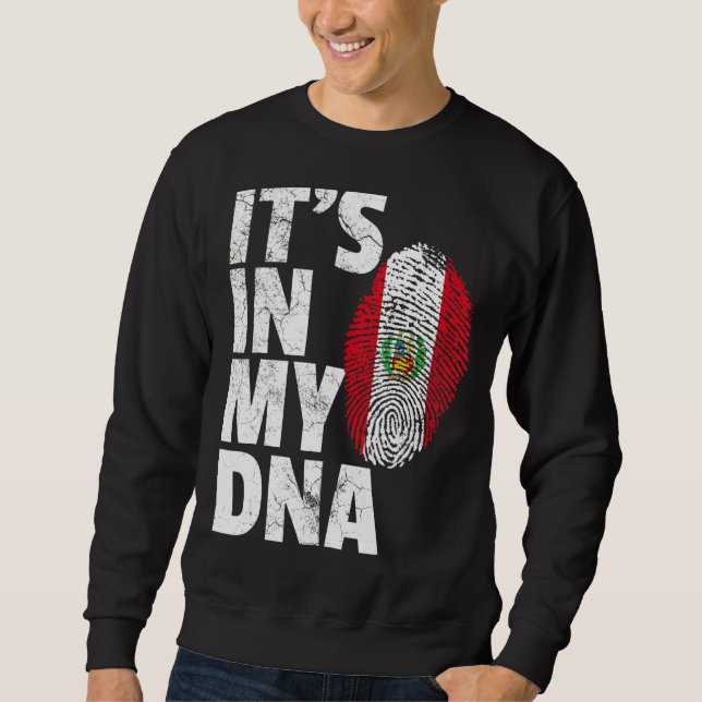 Sweatshirt C'est dans mon Adna Pérou Drapeau Souvenir (Devant)