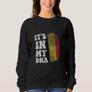 Sweatshirt C'est drôle dans mon ADN Belgique drapeau Empreint