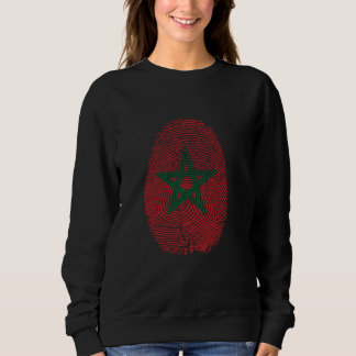 Sweatshirt C'est drôle dans mon ADN drapeau marocain Empreint