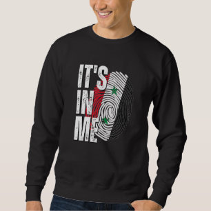 Sweatshirt C'est en moi drapeau syrien empreinte digitale pat