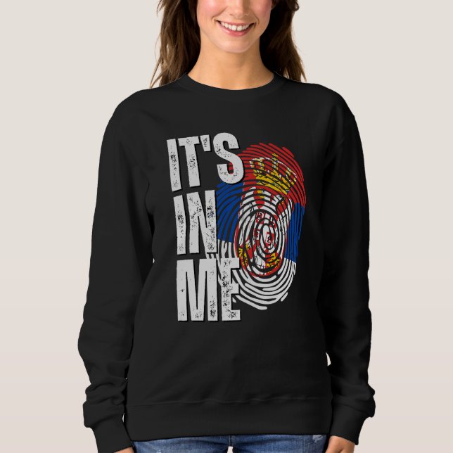 Sweatshirt C'est en moi Serbie Drapeau Drapeau Drapeau Drapea (Devant)