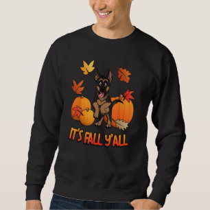 Sweatshirt C'est Fall Y'all Allemand Shepherd Puppy Citrouill