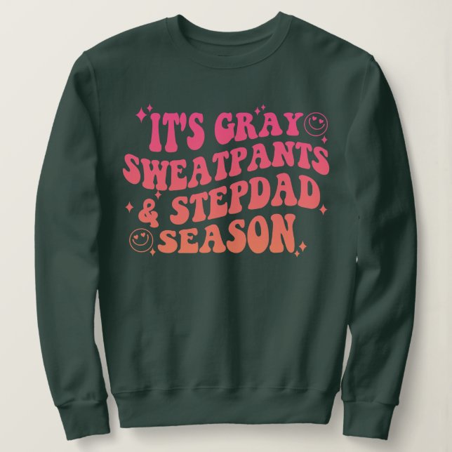 Sweatshirt C'est Gray Sweatpants Pas père saison Funny Chris (Design devant)