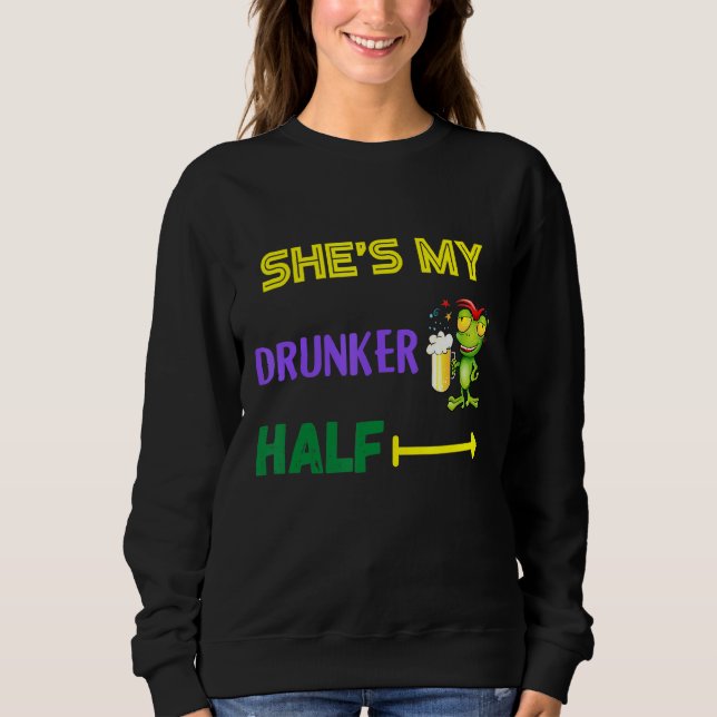 Sweatshirt C'est la moitié de mon coureur (Devant)