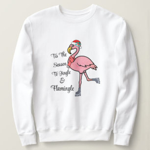 Sweatshirt C'est la saison, beau Flamant rose de patinage ave