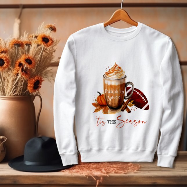 Sweatshirt C'est la saison Citrouille Spice Football automne  (Créateur téléchargé)