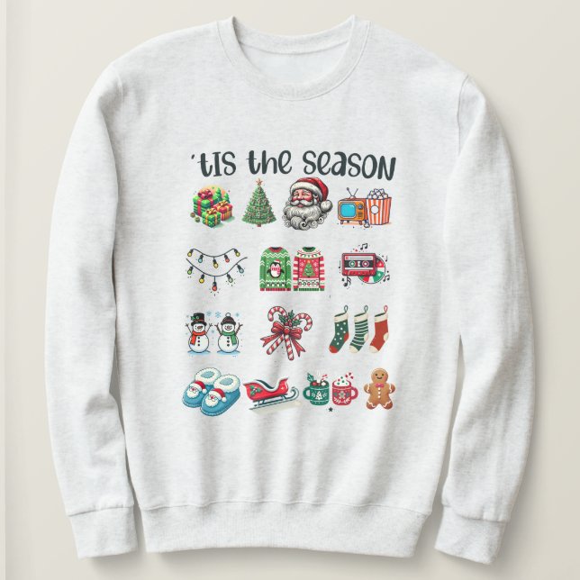 Sweatshirt C'est la saison de Noël  (Design devant)
