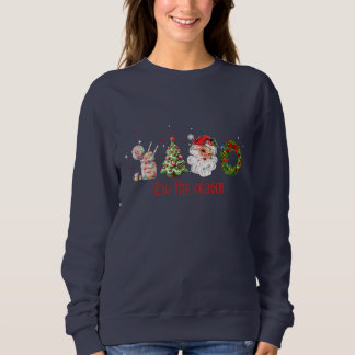 Sweatshirt C'est la saison de Noël | Rétro Santa & friandise