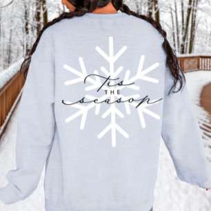 Sweatshirt C'est la saison Snowflake Calligraphy Holiday