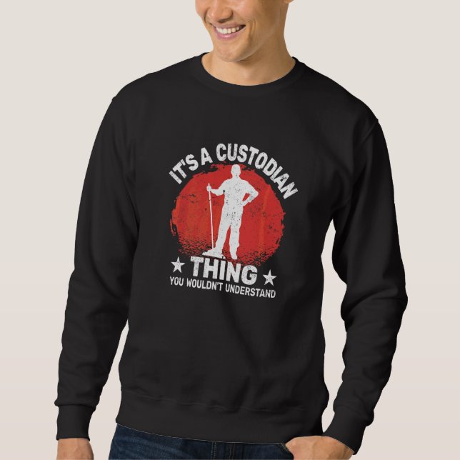 Sweatshirt C'est l'affaire du concierge pour l'école de conci (Devant)