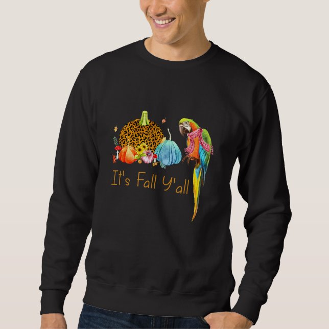Sweatshirt C'est l'automne, vous tous, joli perroquet, écharp (Devant)