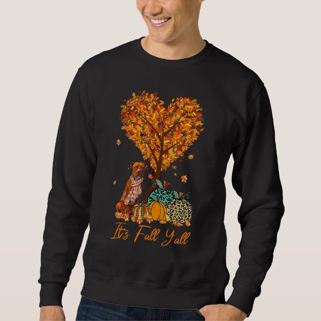 Sweatshirt C'est l'automne vous tous Terrier Amstaff (Devant)