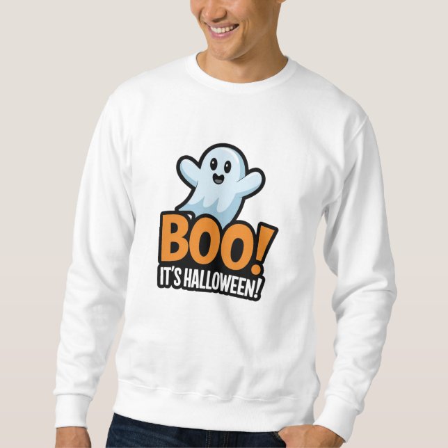 Sweatshirt c'est le design à l'halloween mignon (Devant)