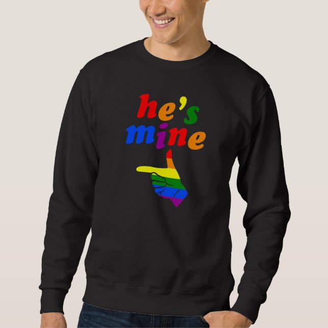 Sweatshirt C'est le Gay pride de jumelage avec moi qui pointe (Devant)