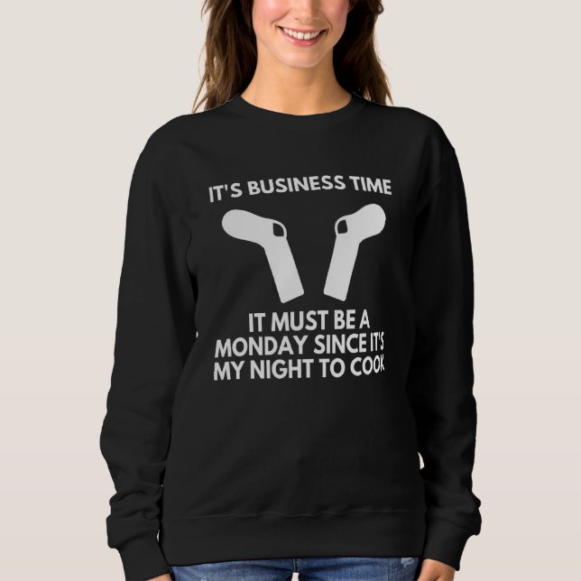 Sweatshirt C'est l'heure des chaussettes de travail Lundi soi (Devant)