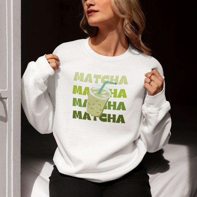 Sweatshirt C'est l'heure du Matcha, Matcha  (Créateur téléchargé)