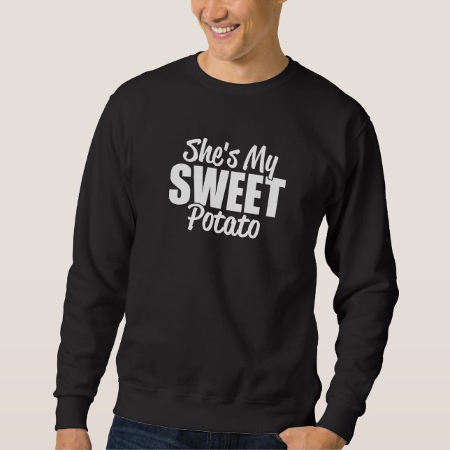 Sweatshirt C'est ma douce pomme de terre Couples mignonnes qu (Devant)