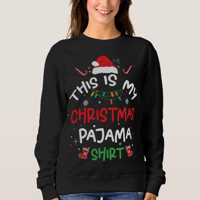 Sweatshirt C'Est Ma Famille De Pajama De Noël (Devant)