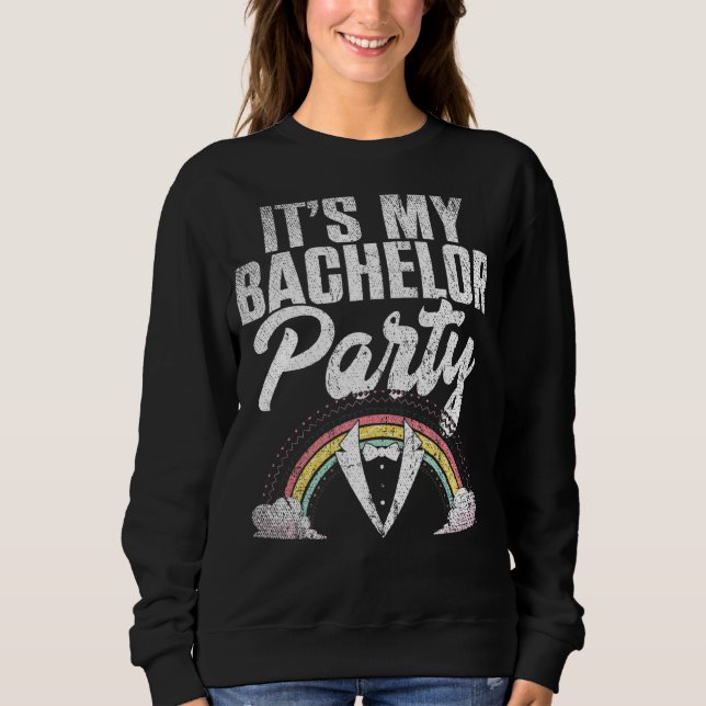 Sweatshirt Cest Ma Fête De Bachelorat Arc-En-Ciel Mari   Bach (Devant)