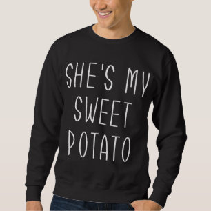 Sweatshirt C'est ma patate douce que je crie pour le couple c