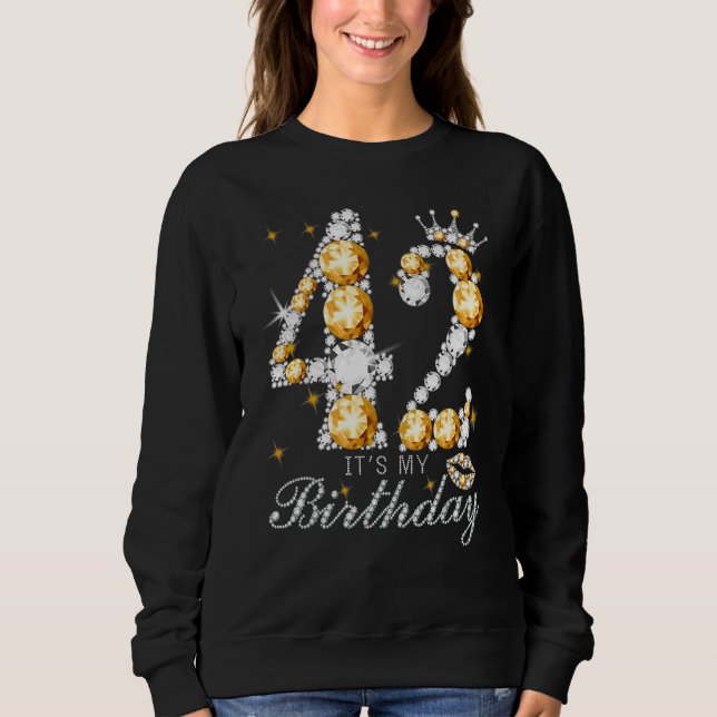 Sweatshirt C'est mon 42e anniversaire Reine 42 ans Chaussures (Devant)