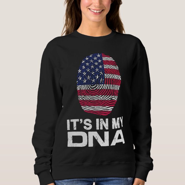 Sweatshirt C'EST MON ADN DANS Empreinte digitale Fierté natio (Devant)