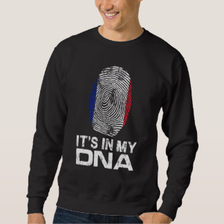 Sweatshirt C'EST MON ADN DANS empreinte digitale fierté natio