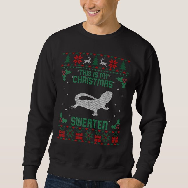 Sweatshirt C'Est Mon Chandail De Noël Dragon Laid X (Devant)