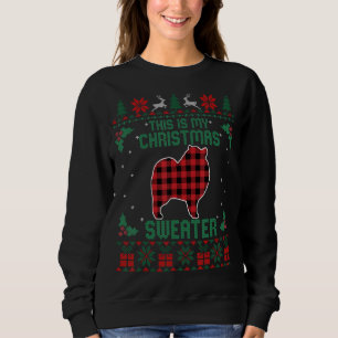 Sweatshirt C'Est Mon Chandail De Noël Keeshond Chien Ugly Xm