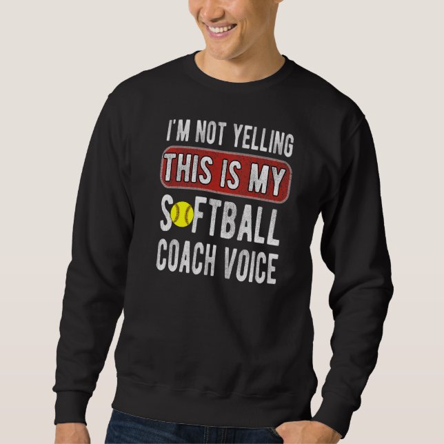 Sweatshirt C'Est Mon Coach Softball Voix Coaching Softball (Devant)
