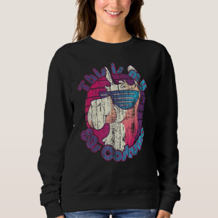 Sweatshirt C'est mon costume des années 80 Alpaca LLama Lunet