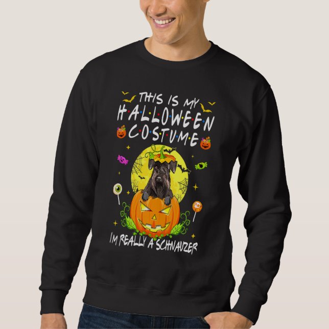 Sweatshirt C'est mon costume d'Halloween Je suis vraiment un  (Devant)