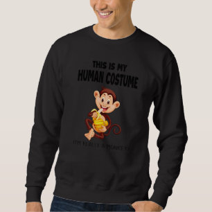 Sweatshirt C'est mon costume d'humain Je suis vraiment un sin