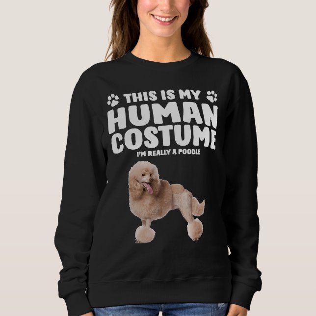 Sweatshirt C'est mon costume humain Je suis vraiment un canic (Devant)
