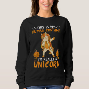 Sweatshirt C'est mon costume humain Je suis vraiment une lico