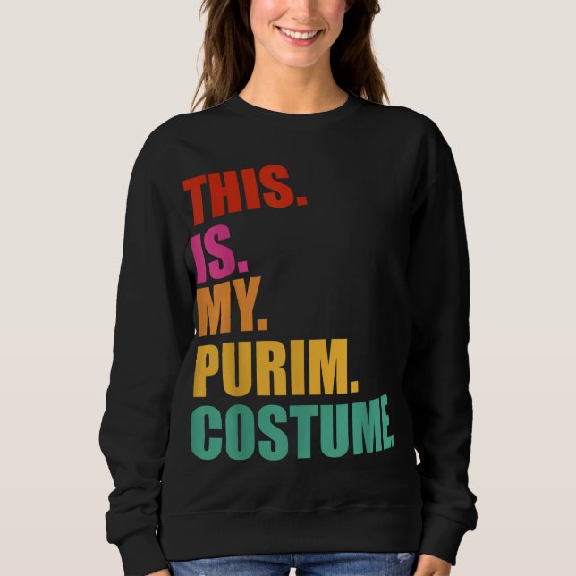 Sweatshirt C'est mon costume Purim drôle Juif (Devant)