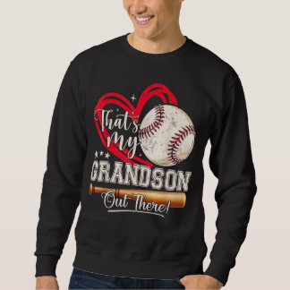 Sweatshirt C'est mon petit-fils là-bas Grand-mère de baseball