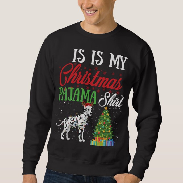 Sweatshirt C'Est Mon Pyjama De Noël Chien Amant Dalmatien Gi (Devant)