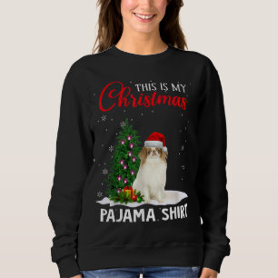 Sweatshirt C'Est Mon Pyjama De Noël Chien De Noël Japonais