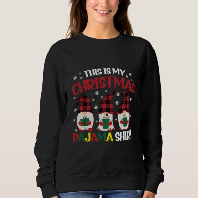 Sweatshirt C'Est Mon Pyjama De Noël, Filles De La Famille Des (Devant)