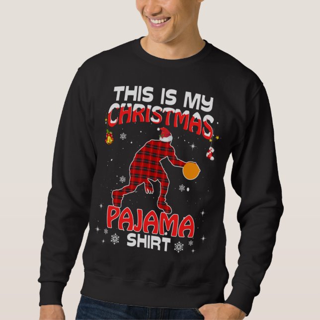 Sweatshirt C'Est Mon Pyjama De Noël Panier Rouge Panier De Ba (Devant)